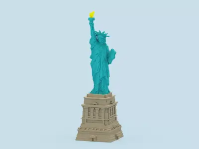 Voxel Statue of Liberty  3D model