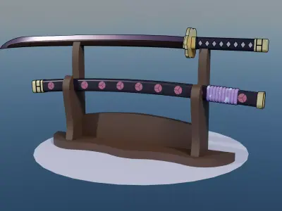 One Piece Katana Shusui 3D model