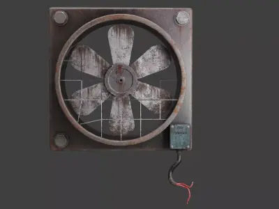 Industrial Exhaust Fan High Poly PBR 3D Model 3D model