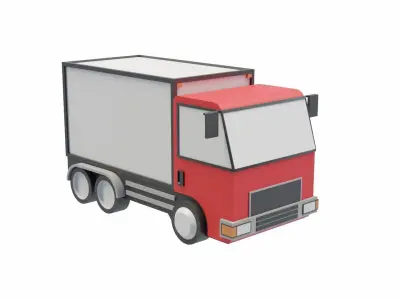 Box Truck Low-poly 3D model purchase