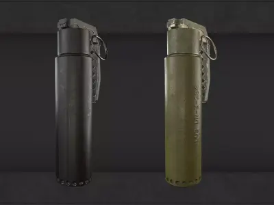 Smoke grenade Low-poly 3D model buy