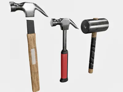 Hammer Pack Low-poly 3D model