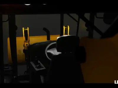 Driveable Animated Excavator Dozer with Material Variations Low-poly 3D model purchase