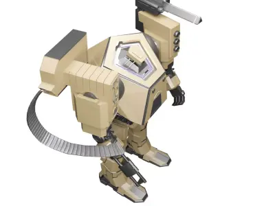robot with gun 3D model