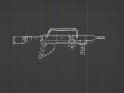 Low Poly Laser Rifle Free low-poly 3D model