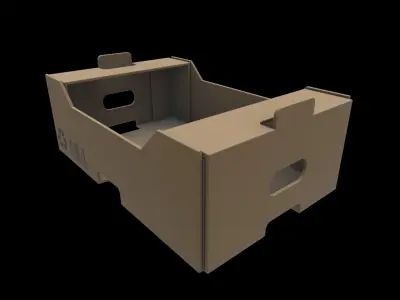 cardboard crate 3D model