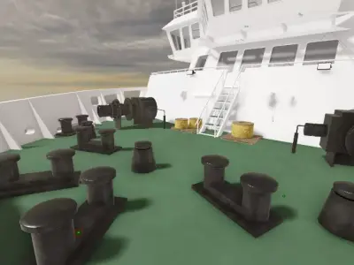 RO RO Ferry Vessel Caledonian MacBrayne  3D model