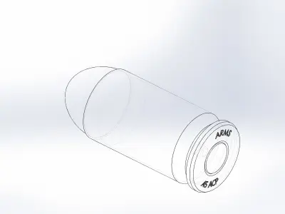 Cartridge Colt  45ACP 3D model