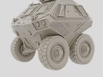 Wheeled Armored Recon Vehicle for 3D print 3D model