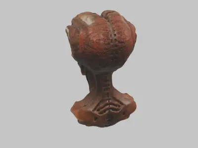 DEad SKull HR Giger Creature Scifi Head Bust Low-poly 3D model