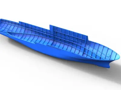 Hull for Meteor ship model 3D print model