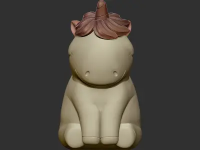 Unicorn head of horse 3D model