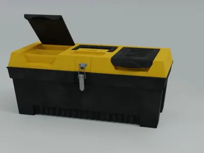 Plastic Tool Box Low-poly 3D model purchase