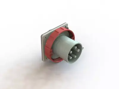 Plugue Fixo Scame 246 6396 Fixed Plug 3D model