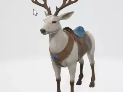 Christmas Reindeer 3D Model  Holiday Decoration 3D model