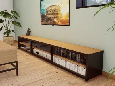 Industrial TV stand 3D model