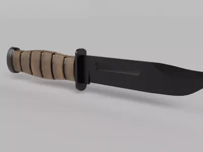 Kbar Knife Low-poly 3D model