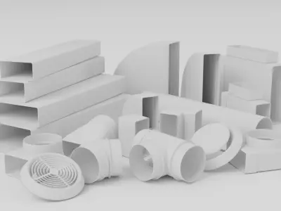 Air ventilation Low-poly 3D model