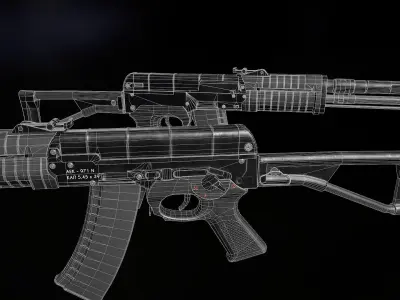 AEK 971 Assault Rifle Free low-poly 3D model