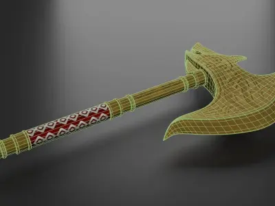 Sepulcher Axe Low-poly 3D model