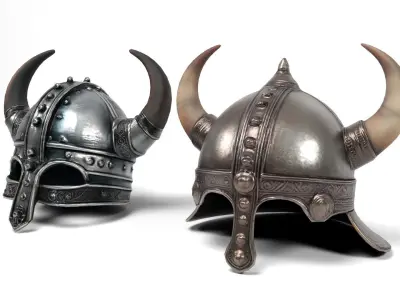 Viking helmets 2 Low-poly 3D model