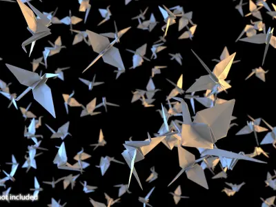 Origami Crane 3D model purchase