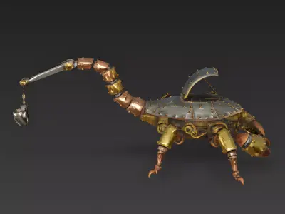 Sting Specialist Mechanical Scorpion 3D Model Low-poly 3D model