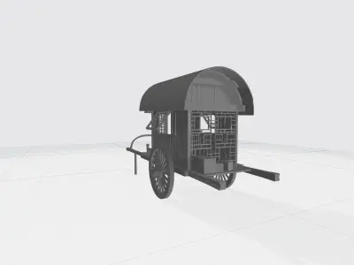 Carriage 3D Model cart 3D model
