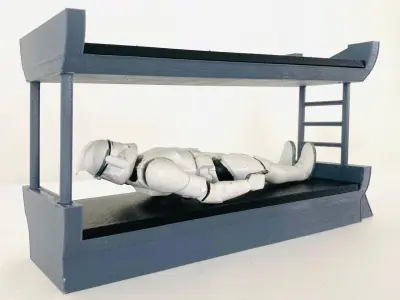 BARRACK SOLDIER BUNK BED 3D print model