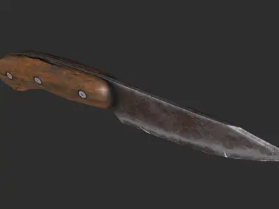 Knief 3D Model knife Low-poly 3D model