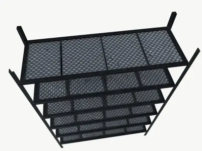 Metal shelf 3D model purchase