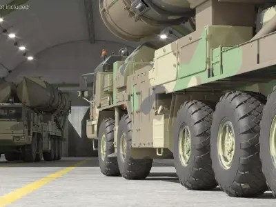 Strategic Long Range Air Defense Transporter 3D model