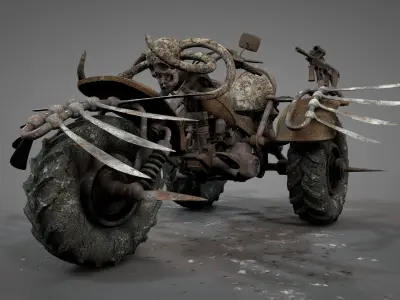 Post Apocalyptic Survival Bike v2 3D model