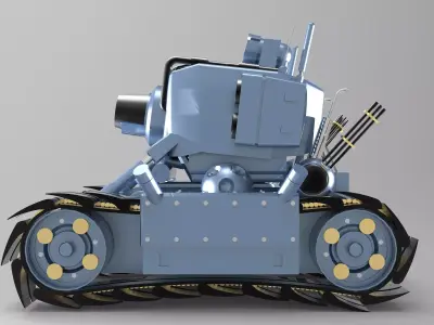 Metal Slug Tank Low-poly 3D model