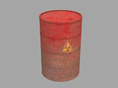 Old Rusty Metal Barrel Low-poly 3D model buy