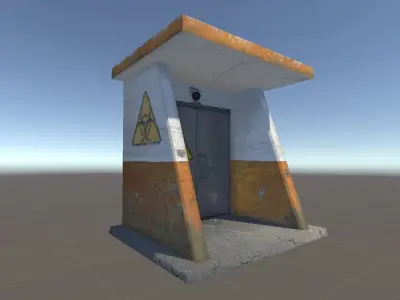 Old Bunker Radiation shielding Free low-poly 3D model