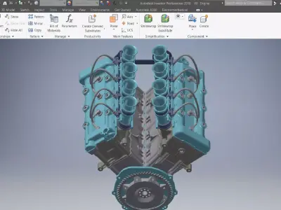 V8 Engine Block 3D Model 3D model purchase