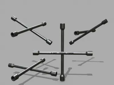 Lug Wrench Low-poly 3D model buy