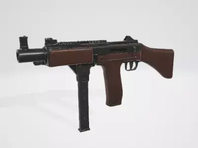 Authentic Machine Gun 3D Model for Games and Renders 3D model