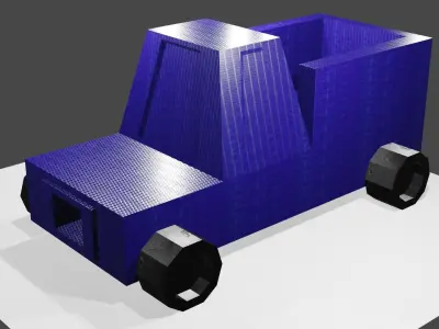 MASSIVE TRUCK Low-poly 3D model