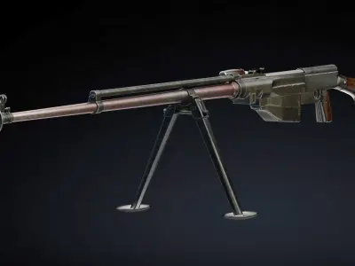  PTRS 41 Low Poly Low-poly 3D model