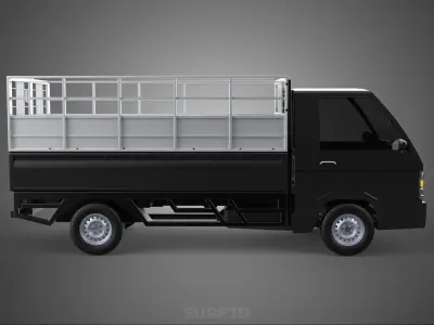 BAKKIE UTE PICKUP CAGE FLAT DECK COLT DELICA L 300 TRUCK CARGO 3D model
