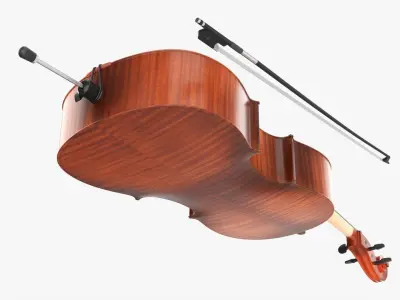 Acoustic cello 3D model