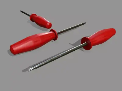screwdriver Low-poly 3D model 46