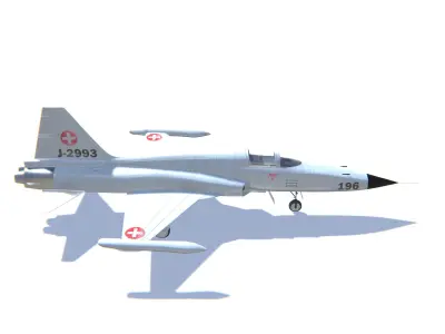 F-5 Tiger II Low-poly 3D model