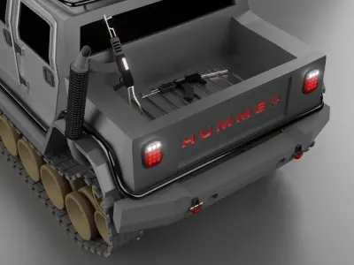 Hummer h1 Military Vehicle Low-poly 3D model