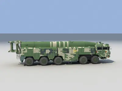 china CSS5  DH21 ballistic missile 3D model