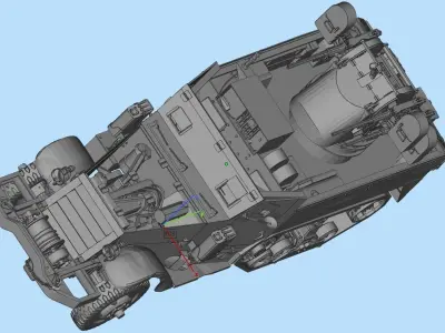 Multiple Gun Motor Carriage M16 3D model