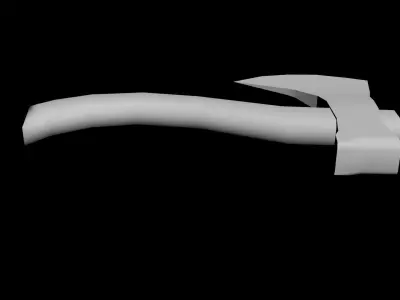 Battle axe model Free low-poly 3D model