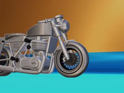 Cafe Racer Motorcycle 3D model purchase